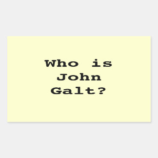 Wer ist John Galt? Rechteckiger Aufkleber