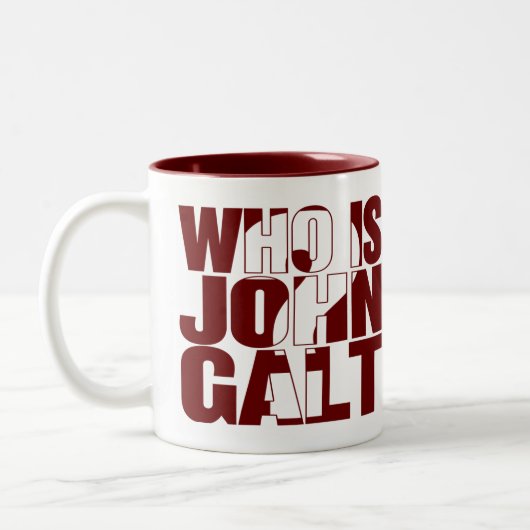 Wer ist John Galt? Rot der Tasse 11oz (Links)