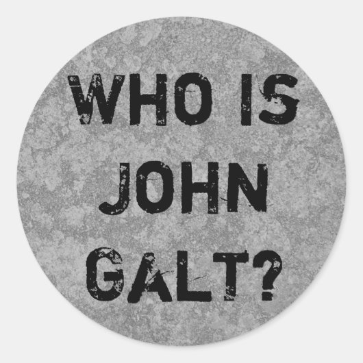 Wer ist John Galt? Runder Aufkleber (Vorderseite)