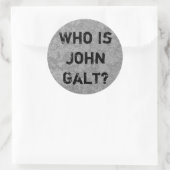Wer ist John Galt? Runder Aufkleber (Tasche)