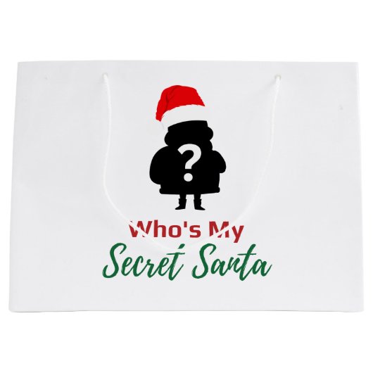 Wer ist mein geheimer Weihnachtsmann? Große Geschenktüte (Vorderseite)