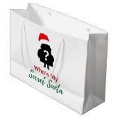 Wer ist mein geheimer Weihnachtsmann? Große Geschenktüte (Vorderseite Schrägansicht)