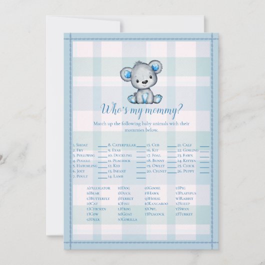 Wer ist mein Niedliches Graubärenschauspiel? Einladung (Vorderseite)