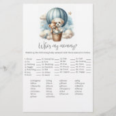 Wer ist meine Babyduschkarte? Briefpapier (Vorderseite)