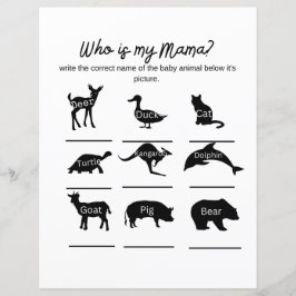 Wer ist meine Mama? Babydusche mit Antworten