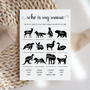 Wer ist meine Mama Game Baby Shooting Party Card? Einladung