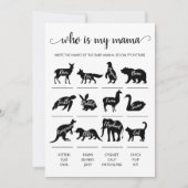 Wer ist meine Mama Game Baby Shooting Party Card? Einladung (Vorderseite)