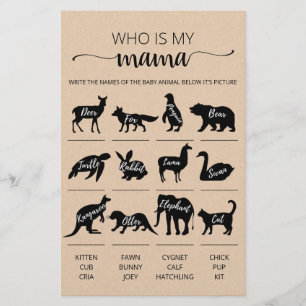 Wer ist meine Mama Game Baby Shower Party-Spiel
