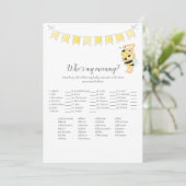 Wer ist meine Mama Game Girl Teddy Bären Card? Programm (Stehend Vorderseite)