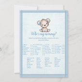 Wer ist meine Mama Niedlich Brown Bear Baby Card? Einladung (Vorderseite)