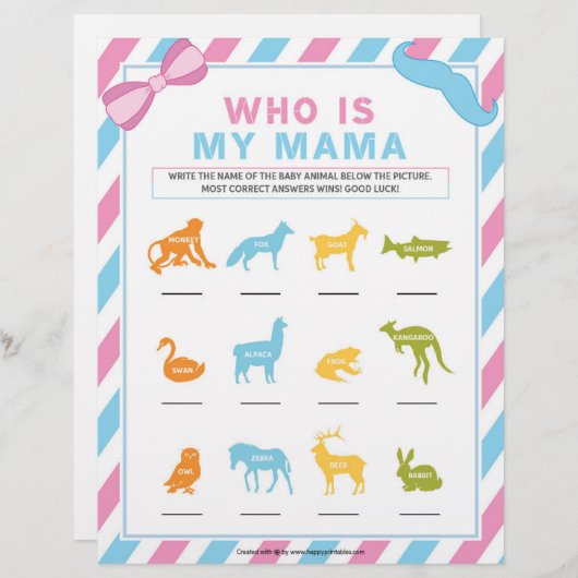 Wer ist meine Mutter [Genüberraschung] Briefbogen (Vorne/Hinten)