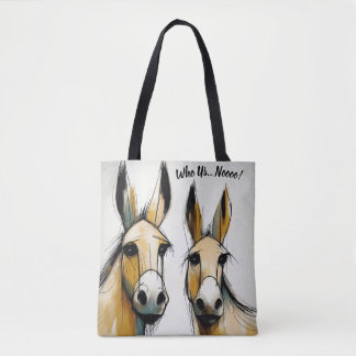 Wer ist... Nein! Funny Donkey Tasche