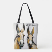 Wer ist... Nein! Funny Donkey Tasche (Rückseite)