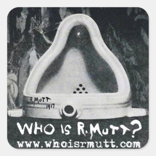 Wer ist R. Mutt "Fontaine" Sticker? Quadratischer Aufkleber