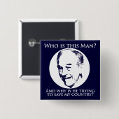 Wer ist Ron Paul? Knopf Button (Vorne & Hinten)