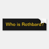 Wer ist Rothbard? Autoaufkleber (Vorne)