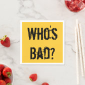 Wer ist schlecht? Cocktail Napkin Serviette (Beispiel)