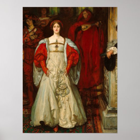 Wer ist Sylvia, 1896-1900 von Edwin Austin Abbey Poster (Vorne)