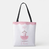 Wer ist Tutu Niedlich Ballerina Pink Girly Name Tasche (Rückseite)