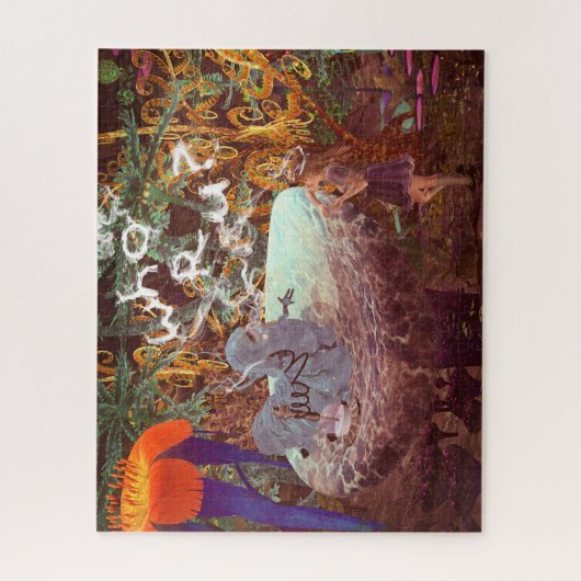 Wer ist U? Alice und die Hookah-Raupe Puzzle (Vertikal)