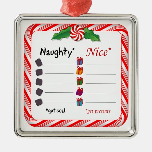 Wer ist verrückt oder nett? ornament aus metall (Vorne)