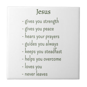 Wer Jesus ist Trost Erinnerung Geschenk Fliese