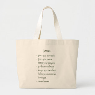 Wer Jesus ist Trost Erinnerung Geschenk Jumbo Stoffbeutel