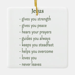 Wer Jesus ist Trost Erinnerung Geschenk Keramikornament