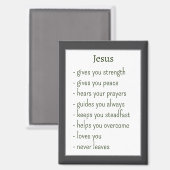 Wer Jesus ist Trost Erinnerung Geschenk Magnet (Vorderseite/Rückseite)