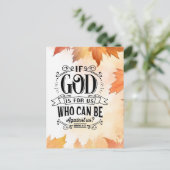 Wer kann gegen uns sein? postkarte (Stehend Vorderseite)