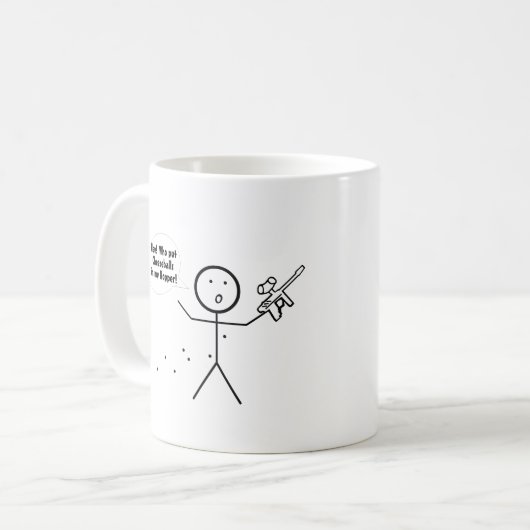 Wer Käsesäcke in meinen Hopper steckte Kaffeetasse (Vorderseite Links)