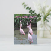 Wer kauft das Mittagessen? Postkarte (Stehend Vorderseite)