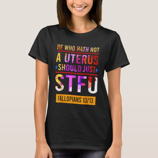 Wer keinen Uterus hat, sollte nur Fallopia halten T-Shirt (Vorderseite)