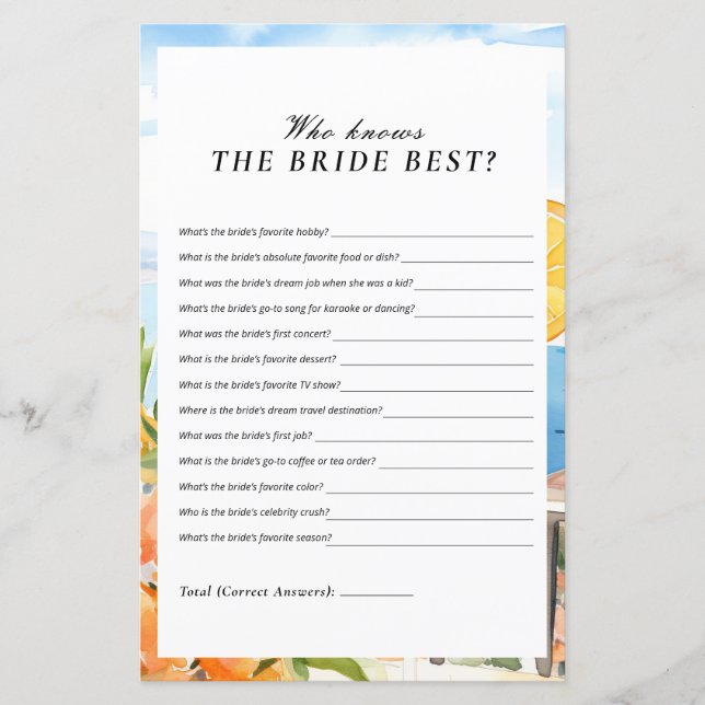 Wer kennt Bride Best Aperol Spritz Brautparty (Vorderseite)