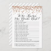 Wer kennt Bride Best Brautparty Game 12x18? Einladung (Vorne/Hinten)
