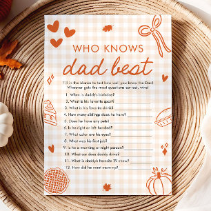 Wer kennt Daddy am besten? Baby Shower Spiel für d Einladung