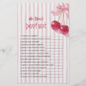 Wer kennt Daddy am besten Kirsche Rosa Schleife Ro (Vorderseite)