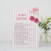 Wer kennt Daddy am besten Kirsche Rosa Schleife Ro (Stehend Vorderseite)