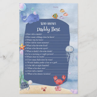 Wer kennt Daddy am besten Sea You Soon Baby Shower