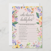 Wer kennt Daddy Best Baby Game Card? Einladung (Vorderseite)