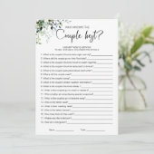 Wer kennt das beste Brautparty? Einladung (Stehend Vorderseite)