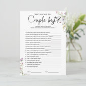 Wer kennt das beste Brautparty? Einladung (Stehend Vorderseite)