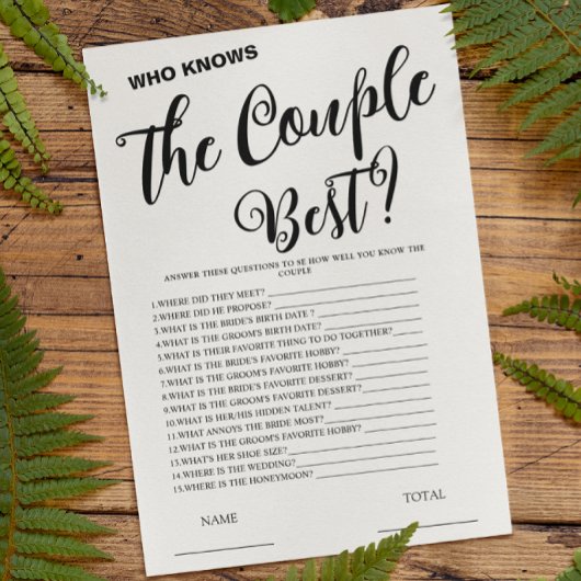 Wer kennt das beste Simple Bridal Game?