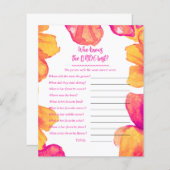 Wer kennt das Brautduschenspiel? (Vorne/Hinten)