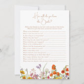 Wer kennt das Brautparty Boho Wildblumen Einladung (Vorderseite)