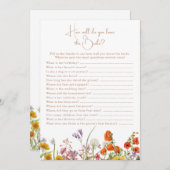 Wer kennt das Brautparty Boho Wildblumen Einladung (Vorne/Hinten)