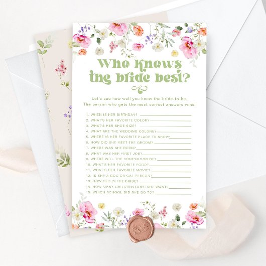 Wer kennt das Brautspiel der besten Wildblume?