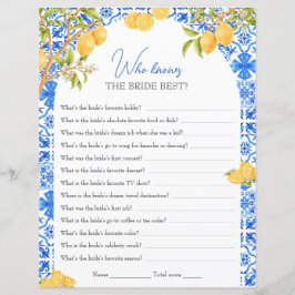 Wer kennt das Bride Best Brautparty Game Lemon?