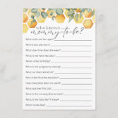 Wer kennt das Duschspiel der Mommy Bee Baby? Begleitkarte (Vorderseite)