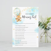 Wer kennt das Mama Best Baby Shower Spiel? (Stehend Vorderseite)